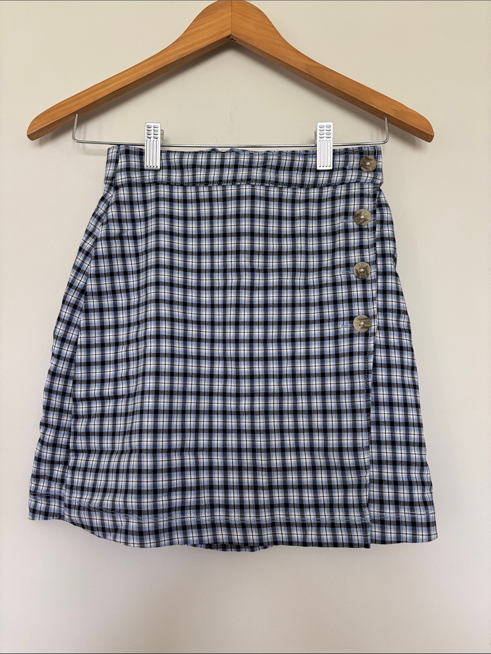 Hollister Blue Plaid Mini Skirt Sz XS NWT